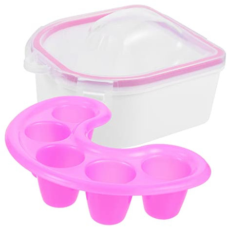 minkissy 2pcs Nail Soak Bowl Manicure Soak Bowl Nail Removal Art Tips for Hand Manicure Treatment