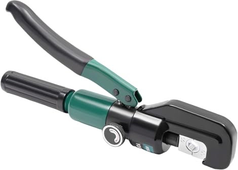 POTYYH Pinza crimpatrice idraulica 6T, pinza manuale per capicorda 4 – 70 mm², con 8 set di crimpatrici per capicorda in rame e alluminio