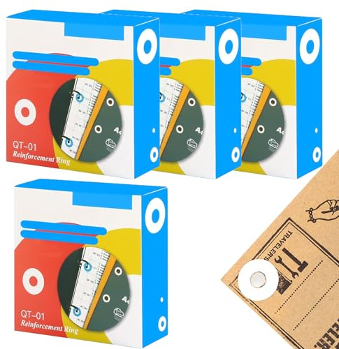1000 Stück Lochverstärker Selbstklebend,Lochverstärker,Ringlochverstärker | Locherschutz Aus Loseblattpapier,Ringbuchverstärker Für Büro,Schule(Weiß,15 Mm Außendurchmesser,6 Mm Innendurchmesser)