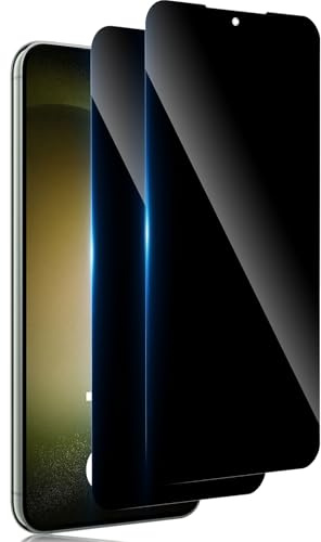 TuFun Verre Trempé pour Samsung Galaxy S23 Plus Privacy Protection Écran, 2 Pièces 9H Dureté Anti Espion Film, efficace contre les Anti-Rayures Sans Bulles Anti-Spy Vitre Protecteur - Noir