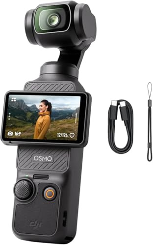 DJI Osmo Pocket 3 Bundle, cámara compacta para vídeos Familiares 4K | Sensor CMOS 1 pulgada, 4K/120 fps, estabilización 3 Ejes, seguimiento de objetos, grabación sencilla para momentos cotidianos