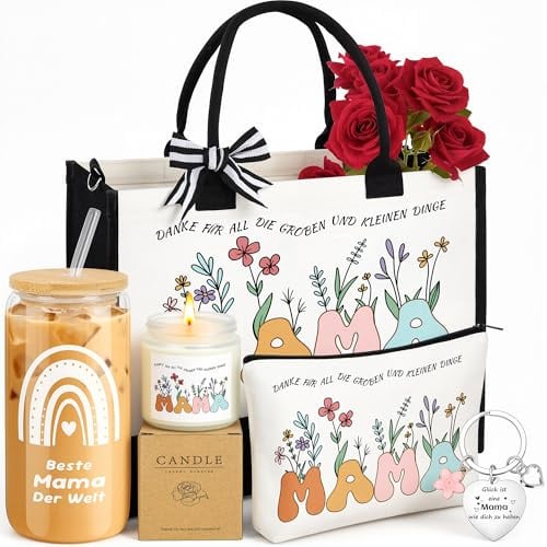 MIRTHIA Mama Geschenk - 5-IN-1 Beste Mama Geschenk Geburtstagsgeschenk für Mamas Geschenke für Mom Mutter Geschenke zum Geburtstag Muttertagsgeschenk