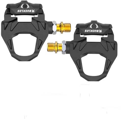 AEYINO 9/16-Ultegra-Klickpedale, Nylon und Aluminium mit abgedichteten Titanlagern – kompatibel mit Shimano SPD-SL-Cleats für Indoor-Cycling