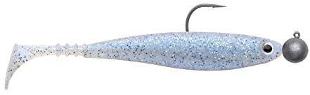 Jackson Zanderbait 14cm 2St. Pearl. Zander Gummifisch mit Haken. Gummiköder montiert Zanderköder. Softbait mit Jigkopf. Profi Kunstköder Zander Angeln