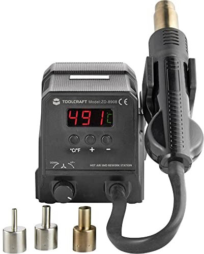 Toolcraft ZD-8908 Heißluftstation digital 300 W 100-500 °C, 1488529
