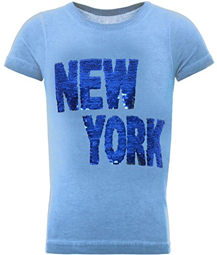 BEZLIT Jungen T-Shirt Tollem Wende-Pailletten Schriftzug 22028 Hellblau Größe 164