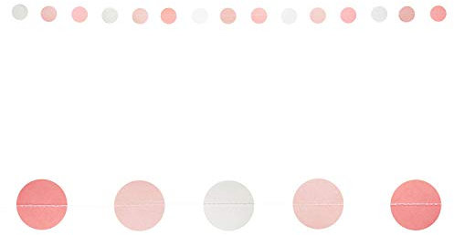Oblique Unique® Deckenhänger Papier Kreis Girlande Banner Deko für Geburtstag Hochzeit JGA Jubiläum Babyshower Party - Farbe wählbar (Rosa)