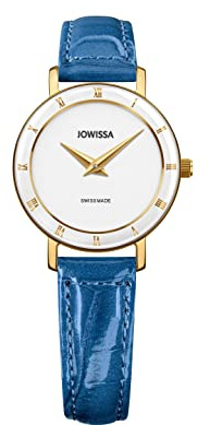 Jowissa Weiss/Blau/Gold Roma Schweizer Damenuhr J2.281.S