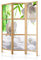 decomonkey Paravent Raumteiler Innen Bambus Spa 135x171 cm 3 Teilig Room Divider Wall Raumteiler Stehend Trennwand Sichtschutz Spanische Wand Sichtschutzwand Wohnzimmer Holz Zen Orient Japan WeiÃŸ