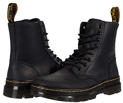 Dr. Martens Unisex Kinder 8 Eye Boot Springerstiefel, Black Wyoming, 42 EU