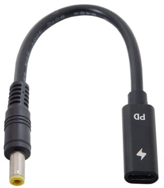 chenyang Câble USB Type C vers DC Jack Cordon Câble USB DC18-20V 5.5 * 2.5MM pour ordinateur portable DC18-20v PD