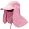 G-LIKE Herren Damen Sonnenschutz Kappe - Unisex Outdoor Sonnenhut Sommer UV-Schutz Anglerhut Gartenhut Fischerhut Baseballkappe Basecap mit Gesichtsschutz Nackenschutz Faltbar Abnehmbar (Rosa)