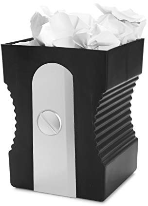 balvi Papierkorb Sharpener Farbe Schwarz Recycling-Papierkorb Das ideale Zubehör für das Arbeitszimme