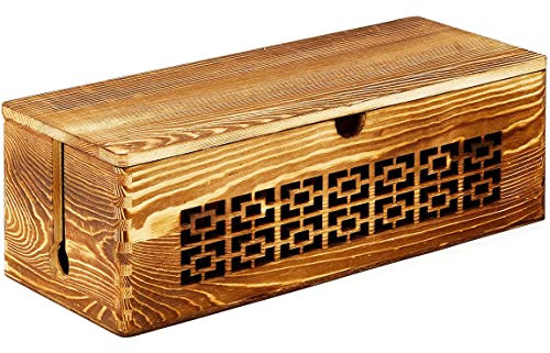 Hankelhaus Kabelmanagementbox,Große Kabelmanagementbox aus Holz,Kabel-Organizer-Box für Zuhause & Büro,Kabel-Organizer,Verstecken von Drähten,Wandhalterung,Steckdosenleiste,Holzbox,Unterschreibtisch