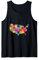 American Map USA, United States America Jigsaw Autism Puzzle Tank Top
