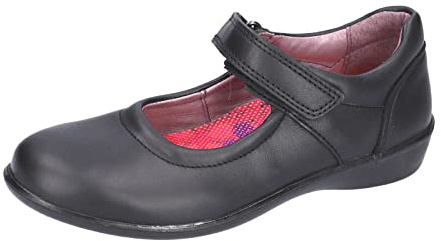 RICOSTA Mädchen Stiefel Beth, Kinder Flats, Weite: Mittel, lose Einlage, Schnellverschluss, wasserdicht, Ballerinen, Halbschuhe, schwarz (090), 34 EU