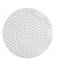 Tapis de douche rond antidérapant avec ventouse, surface lisse, fonction de massage confortable, tapis de douche bleu pour enfants, avec trou de drainage, lavable en machine (tête ronde blanche)