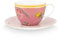 Pip Studio La Majorelle Tasse mit Untertasse pink 0,28 l