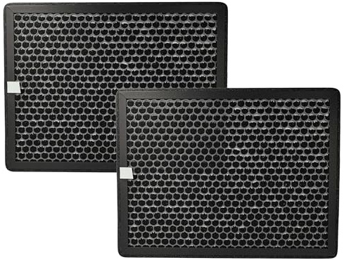 vhbw 2x Aktivkohlefilter Ersatz für Philips FY2420/30 für Luftreiniger | Luftfilter Schwarz