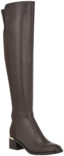 Calvin Klein Damen Jotty Overknee-Stiefel, Braun 201, 38.5 EU