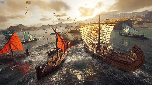 Adult Jigsaw Puzzles 1000 Pieces Aegean Sea Sky Ancient Greece Sparta Athens War Sunset Warship 75 * 50Cm