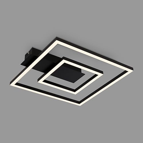 BRILONER - LED Deckenlampe Frame, LED Deckenleuchte mit warmweißer Lichtfarbe, 18W Lampe, Wohnzimmerlampe, Schlafzimmerlampe, 320x300x50 mm (LxBxH)