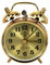 Nachttisch-Wecker Moderner mechanischer Wecker Hufeisenhandbuch Wind up Vintage Metalluhr Doppelglockenuhren mit Hintergrundbeleuchtung Projektor (Gold) Wecker Digital