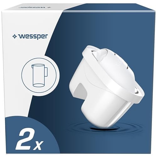 Wessper Filtro Acqua per Caraffa, Cartuccia Filtro acqua a Carboni Attivi Impregnato d'argento, Ricambio per Filtri Laica Bi-Flux, Brita Maxtra, Dafi Ultimax -2 Unità