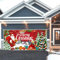 Bannière Porte de Garage, 1,8 x 4m, Bannière de Fond de Porte de Garage du Père Noël Décorations de Porte de Garage de Noël pour Fournitures de Fête Intérieure et Extérieure