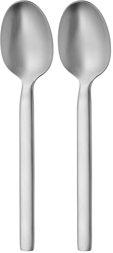 WMF Alteo Kaffeelöffel, Teelöffel, Cromargan Edelstahl mattiert, spülmaschinenfest, 14.2 x 3 x 1.5 cm (Packung mit 2)
