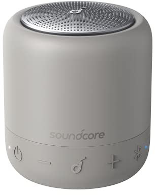 Soundcore Anker Mini 3 Bluetooth Speaker, Waterproof IPX7, Enhanced BassUp Technology, PartyCast Feature, User-Friendly EQ Settings, Ideal for Shower,Travel,Camping,Beach,Party