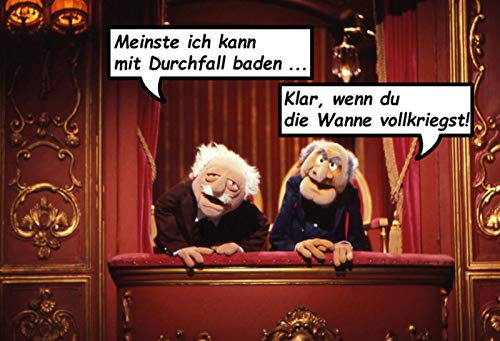 Ontrada Holzschild 12x18cm Waldorf Statler Muppets Durchfall Holz Schild