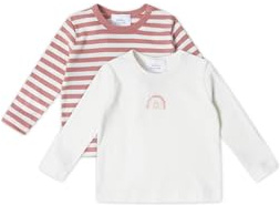 Stellou & friends Baby und Kleinkind Langarmshirt 2er Set, Hochwertige Baby-Kleidung T-Shirt Set aus 100% Bio Baumwolle, Perfekt für Herbst & Winter, Oeko-TEX 100 Zertifiziert, Unisex