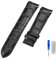 liyuxin66 for Tissot for Couturier T035 Armband Herren 1853 T035627 T035617 T035407 Arc Mouth Belt Echtes Leder Uhrenarmband 22mm 23mm 24mm(Black-no Buckle,23mm)