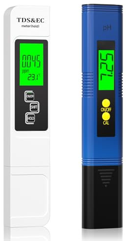 RUNBO 4-in-1 pH Messgerät Wasser – pH/TDS/EC/Temperatur Messgerät für Aquarium, Pool, Trinkwasser