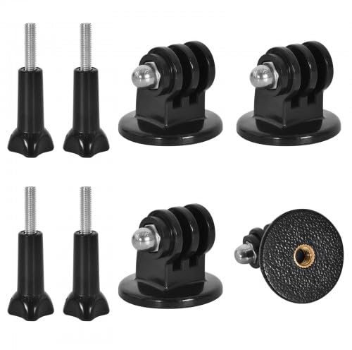 Adattatori per Treppiede Gopro, Supporto per Treppiede in Alluminio Fotocamera Accessorio, 4 Pezzi Supporto per Adattatore per Treppiede con Vite, per Gopro Hero 10/9/8/7/6/5/4, Camera