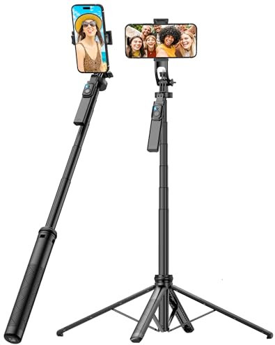 STLIAN 70Phone Tripod, 3 in 1 Multi Functional Selfie Stick with Wireless Remote, Phone Tripod Stand for iPhone, Samsung, Smartphones, Action Camera