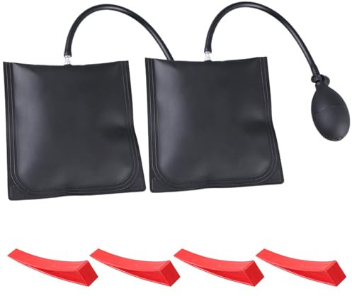 2 Pcs Air Wedge, Air Wedge Door Pump Up Bags, An Excellent Choice for Professional Movers, for Lifting Car Air Wedge Pump Bags for Door Window Installation with a Plastic Wedge