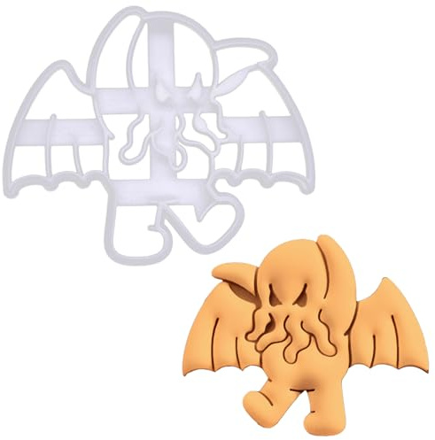 BAKERLOGY Wütendes Baby Cthulhu Ausstechform - Mythisch Ausstecher, Fabelwesen Plätzchenausstecher, Detailliertes Keksausstecher, Ideal für Fondant, Keksteig, Ton