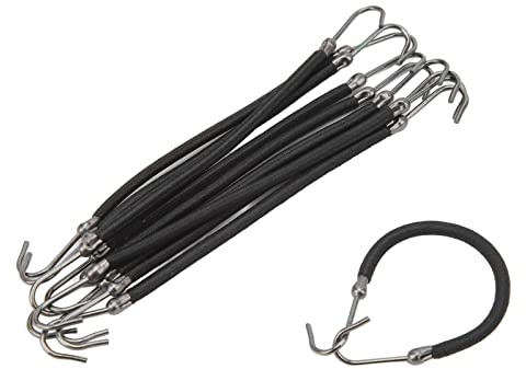 10 Stück Pferdeschwanz-Haken, Gummiband-Haarspangen, elastisches Haarband-Haken-Styling-Werkzeug, Band mit Haken für Frauen und Mädchen, dickes lockiges Haar, langes Haar-Styling (Schwarz)