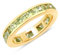 Rafaela Donata Damen Ring aus 925/- Sterling Silber gelbvergoldet 14 Karat mit Peridot grün Edelsteinring Edelsteingröße 3,00 mm