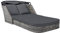 Xichuzi Sonnenliege mit Dach Poly Rattan Anthrazit, Gartenliege, Liegestuhl, Sonnenstuhl, Sonneninsel Outdoor, Liegen, Gartenmöbel, Bäderliege, Relaxliege - 49496