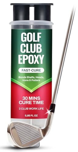 FORTIVO Golf Club Epoxy Fast Cure – 30 Min Epoxy Glue for Golf Club Repair for All Golf Shafts, Heads, Drivers, Putters, and Irons, Works on Graphite & Steel Shafts - 0.85oz