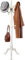 Lzqphantom Garderobenständer Mit 12 Metallhaken und 3 Holzhaken Standgarderobe Kleiderständer Weiß holz Massiv Geeignet für Wohnzimmer Schlafzimmer Büro Kleidung Geschäft Coat Stand