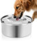 Luziyun Gamelle Anti Éclaboussure Chien 3L, Gamelle Eau Chien Anti Goutte en Acier Inoxydable, Gamelle Anti Renversement et Débordement, Antidérapante, Lavable Lave-Vaisselle, Bol Chien