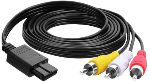 AV Cable para Nintendo N64 Audio Estéreo Video AV 3 RCA Cable de Alimentación para Super Nintendo GameCube/NGC/64/N64/SNES/GC Cable de Repuesto AV TV Audio Video Compuesto 3 RCA Analógico