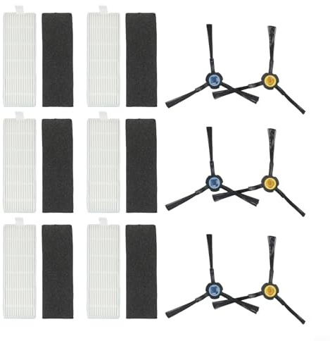Filter und Seitenbürsten Set für Silvercrest SSRA Saugroboter 12 wesentliche Ersatzteile