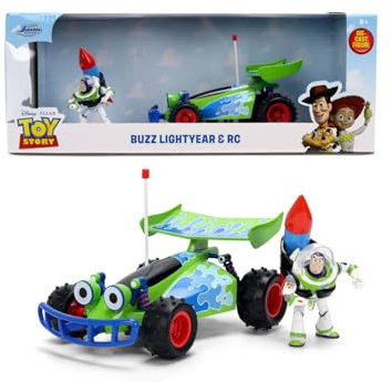 Jada Toys Toy Story Buggy mit Buzz Lightyear (ca. 19 cm) – Modellauto & Sammelfigur aus Metall im Maßstab 1:24, detailreiches Spielzeug-Set, für Fans & Kinder ab 8 Jahren