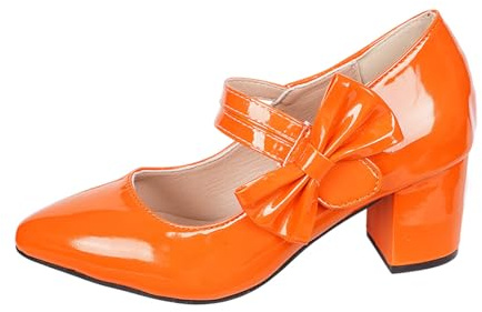 Women's Oktoberfest Heels - Chunky Block Heel Dancing Bridal Shoes, Traditional Elegant Ballerinas with Buckle, Costume