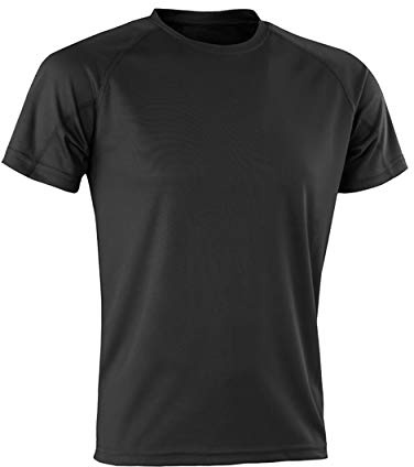 Spiro Mens Aircool T-Shirt (4XL) (Black)